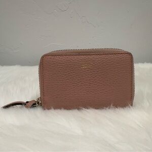 GUCCI Swing Leather Card Wallet / Coin Purse